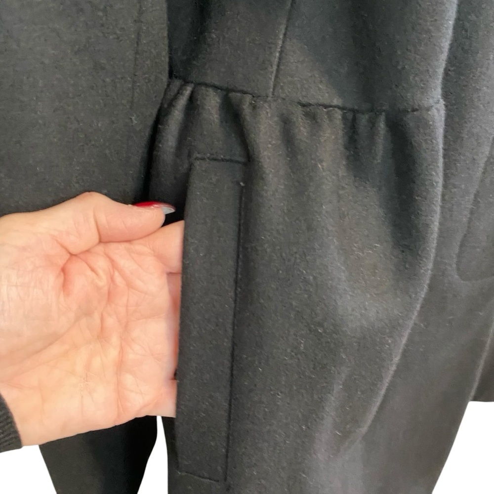 Katherine Barclay - Black Wool Blend Pea Coat - Picture 9 of 14